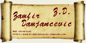 Zamfir Damjančević vizit kartica